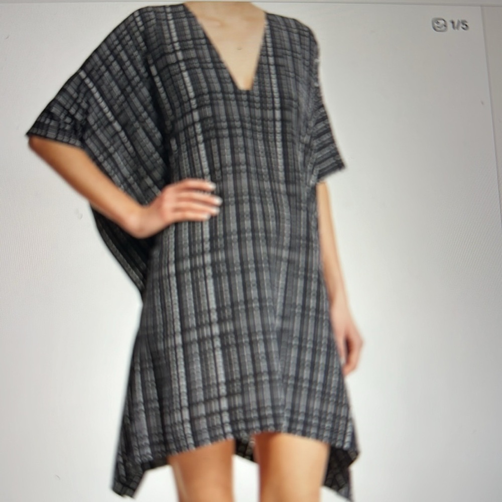 Vince 100% Silk Poncho Dress - Picture 1 of 13